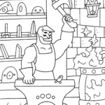 The Enchanted Forge of Champions Coloring Page