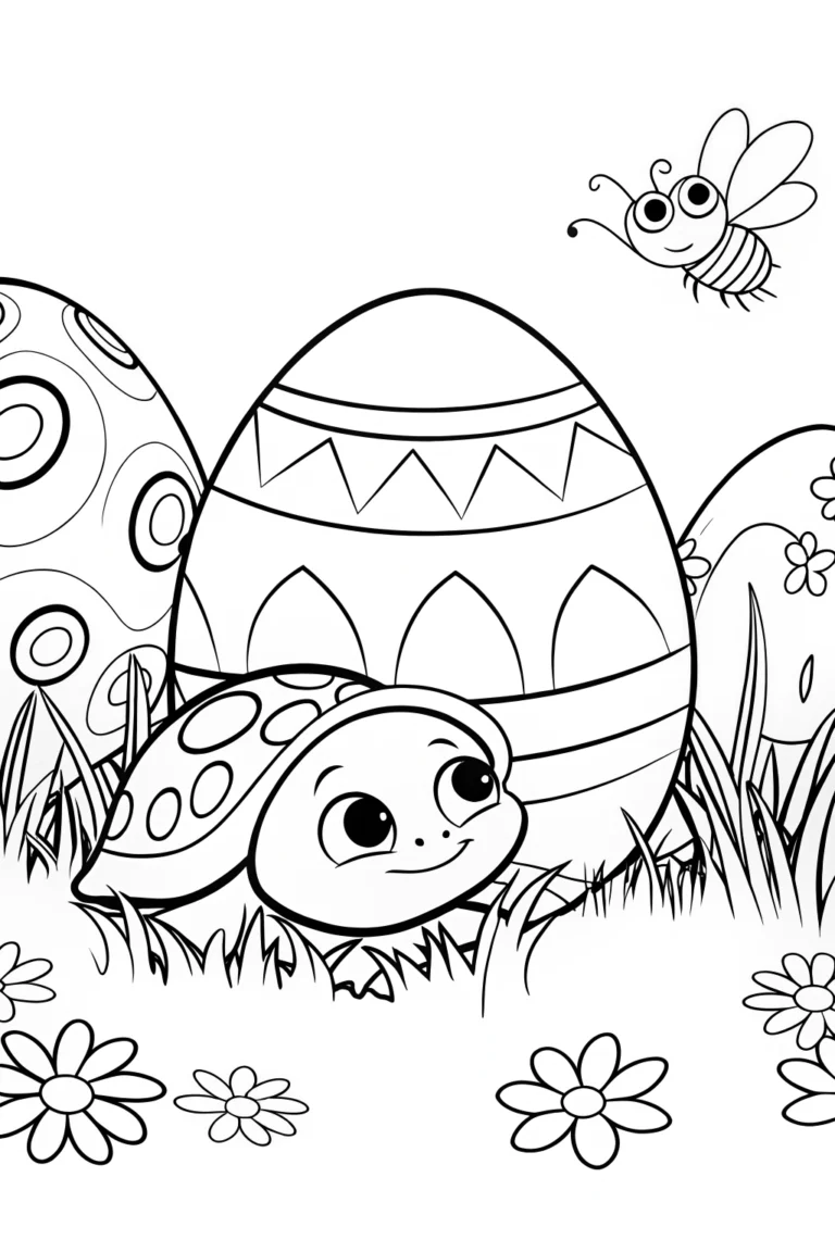 Easter Egg Garden Surprise Coloring Page coloring pages