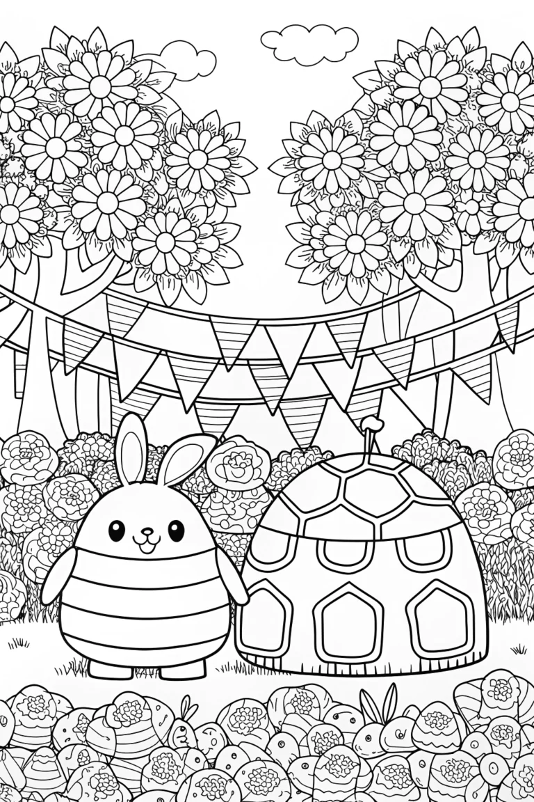 Squishmallow Garden Festival Coloring Page coloring pages