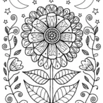 Celestial Harmony Mandala Coloring Page