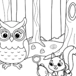 The Enchanted Acorn Hunt Coloring Page