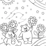 Care Bears’ Galactic Garden Party Coloring Page