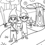 Champions on a Mystic Quest Coloring Page