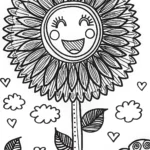 Blooming Wishes Coloring Page