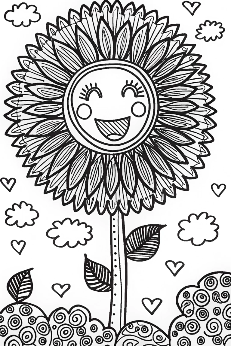 Blooming Wishes Coloring Page coloring pages
