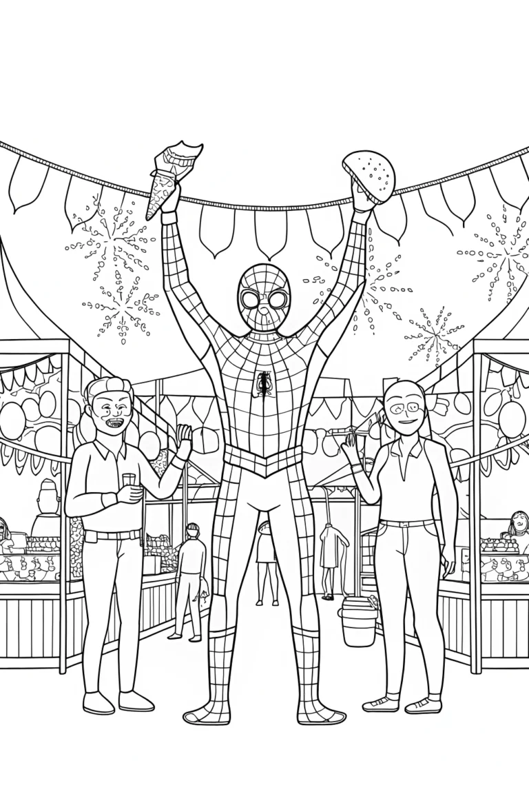 Printable Spiderman Coloring Pages – Free Fun for All Ages, image size:768x1152