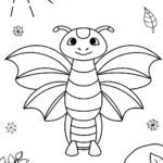 Giratina and Seasonal Pokémon Coloring Page