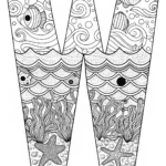 Wiggly Letter ‘W’ Coloring Page