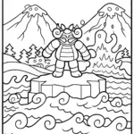 The Legendary Dance of the Elements Coloring Page