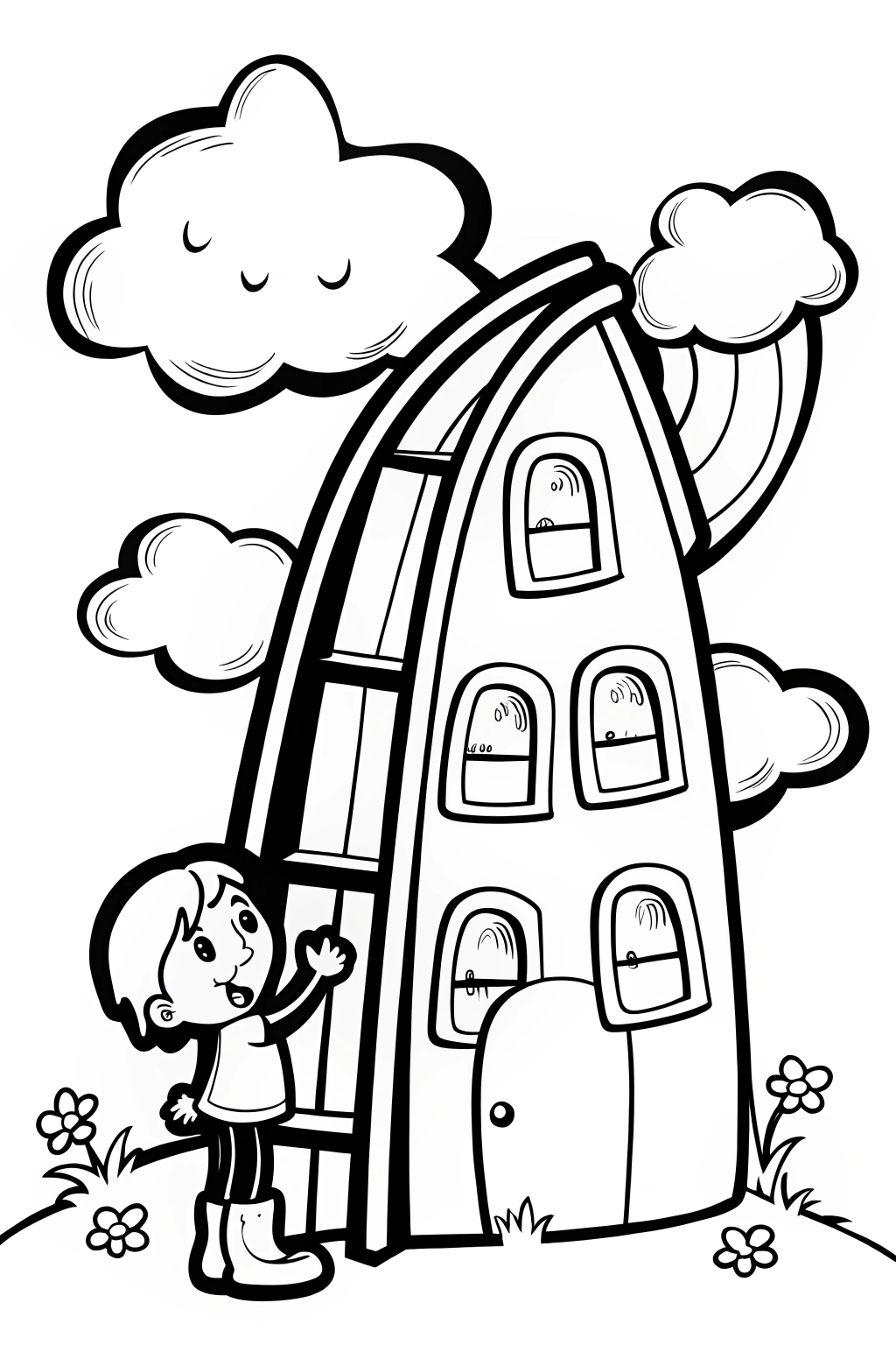 rainbow coloring pages