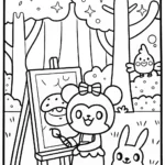 Kuromi’s Enchanted Frame Coloring Page