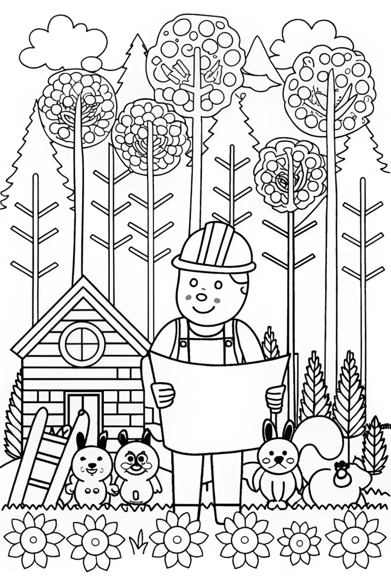Bowser the Builder Coloring Page coloring pages