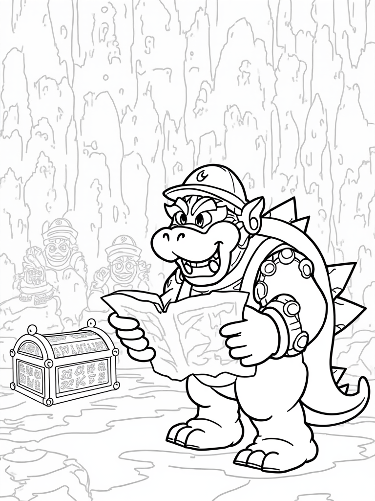Bowser treasure hunting adventure