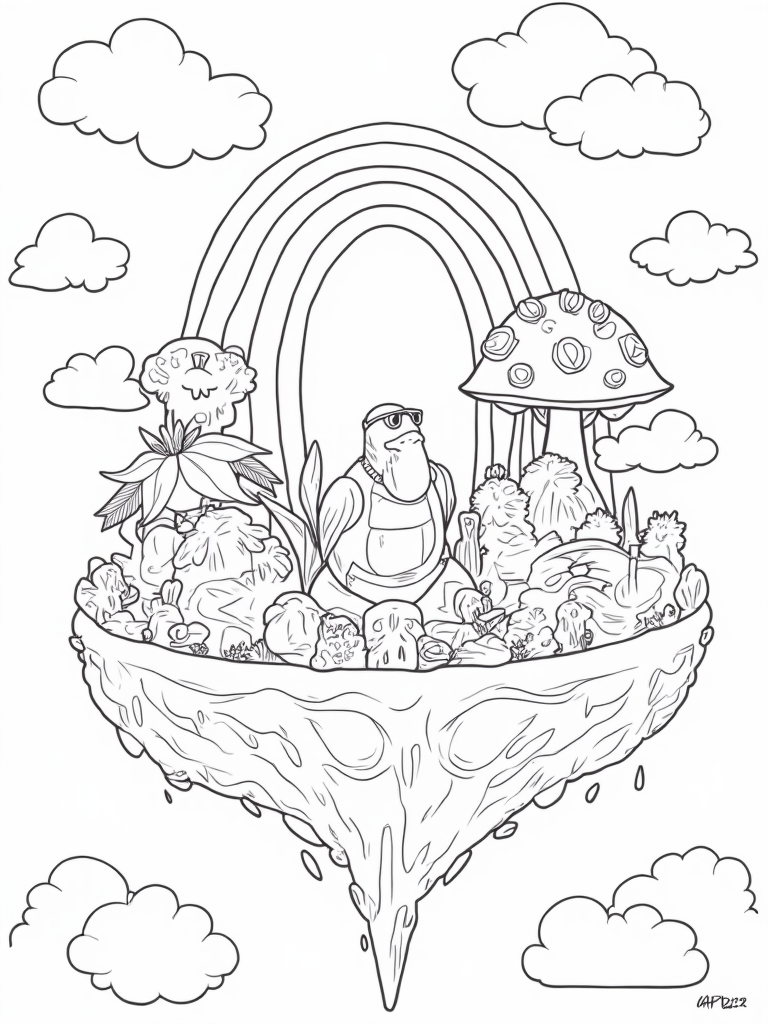 rainbow coloring pages