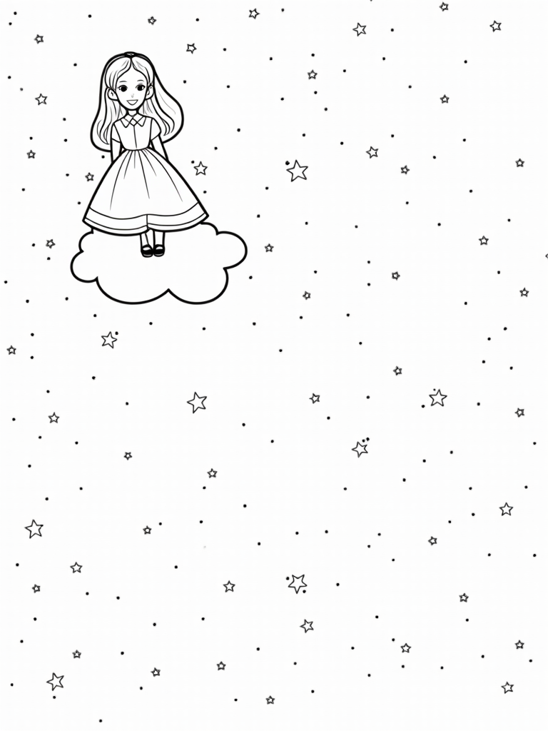 Alice floating on a cloud