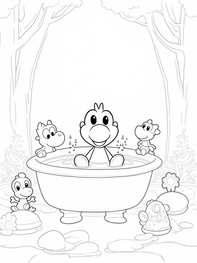 Yoshi’s bubble bath adventure