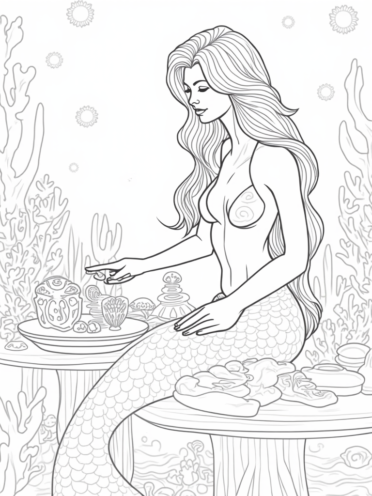 mermaid coloring pages