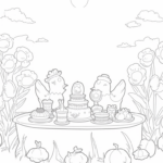 Birds celebrating Thanksgiving