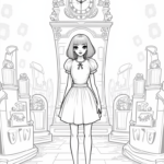 Wednesday Addams in the enchanted crypt