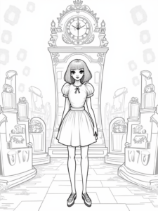 Wednesday Addams in the enchanted crypt