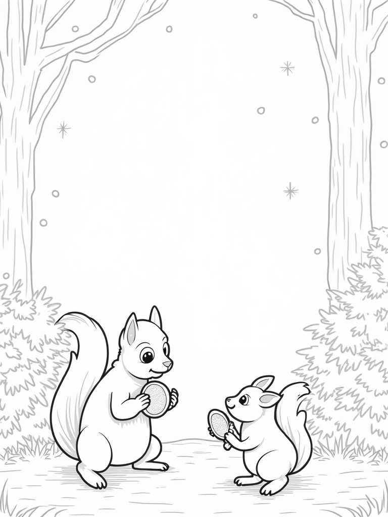 Squirrel and rabbit treasure hunt