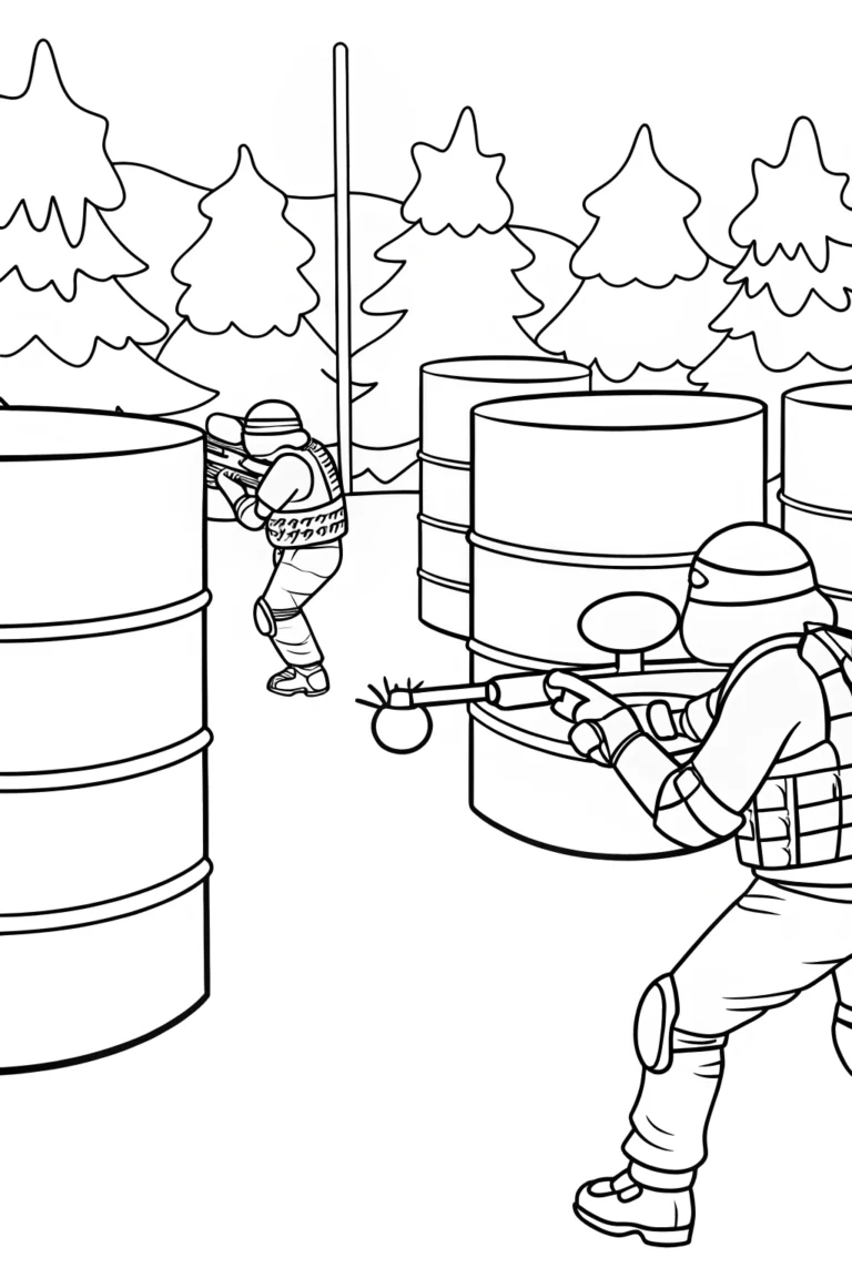 Teenage Mutant Ninja Turtles paintball coloring pages
