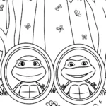 Ninja Turtles in the enchanted forest