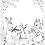 Rabbit and fox orchestra