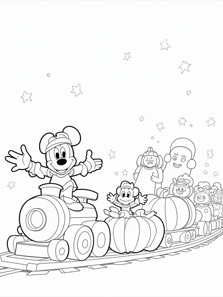 Mickey Mouse Halloween train ride