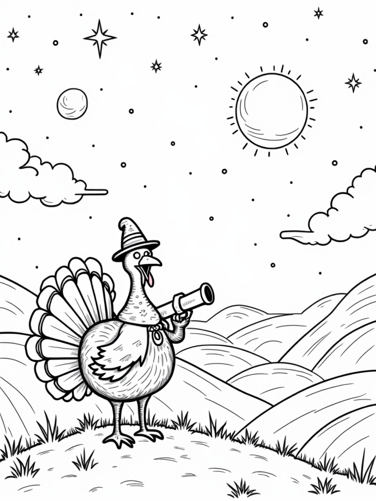 Turkey observing the night sky