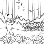 Yoshi conducting a forest orchestra