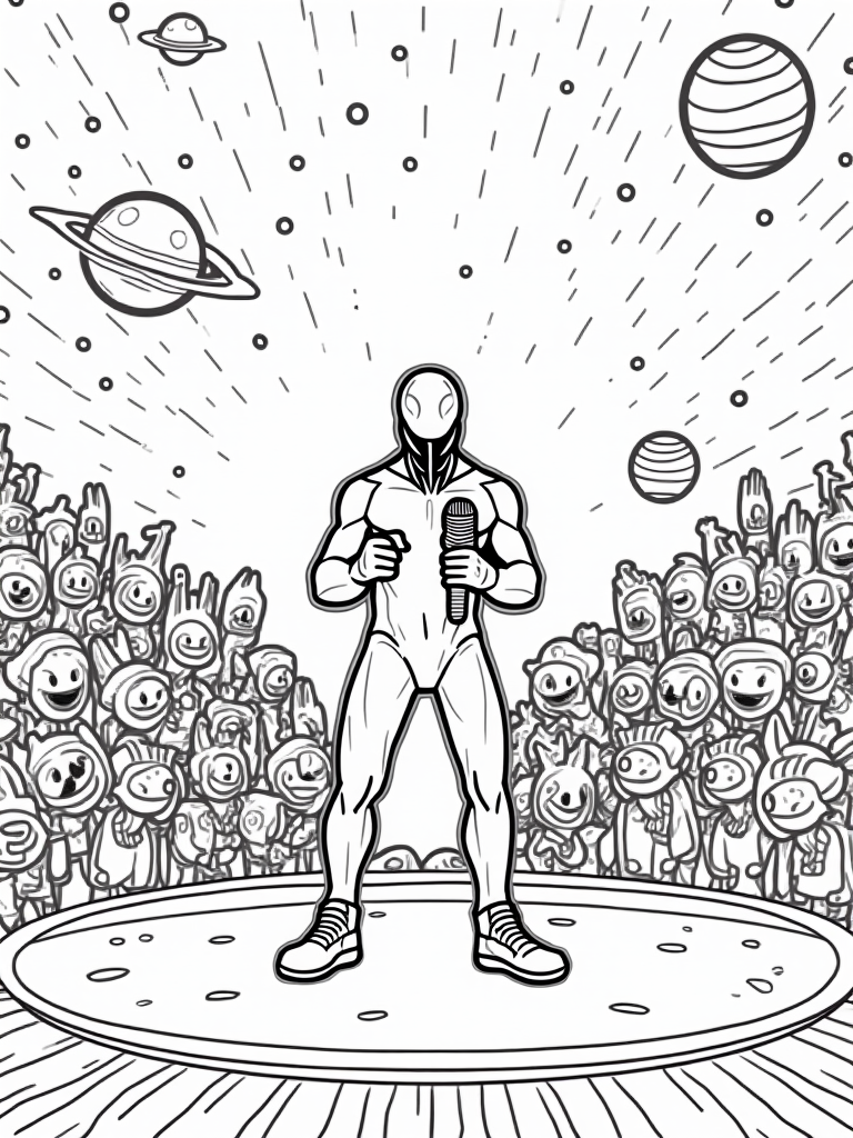 Venom’s cosmic game show coloring pages