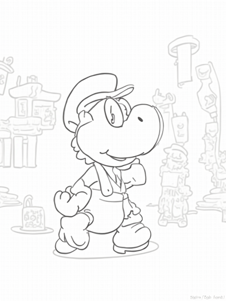 yoshi coloring pages