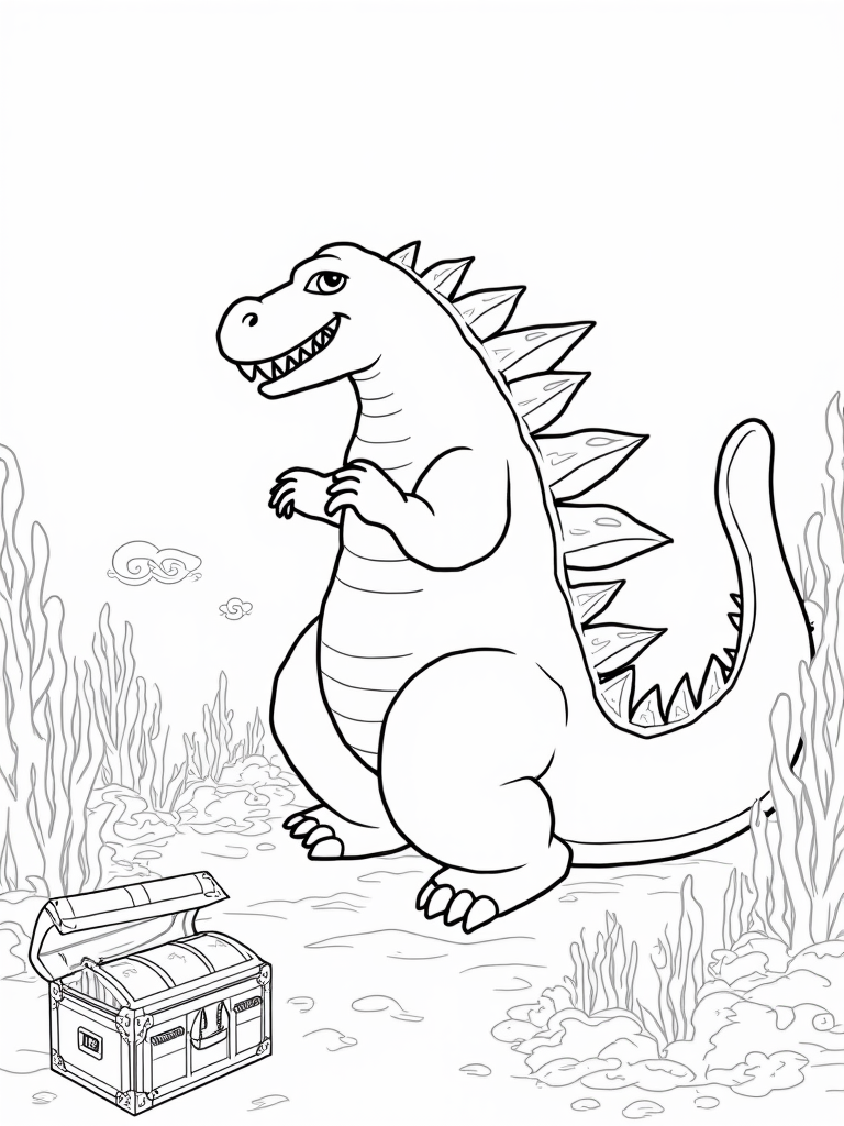 Godzilla underwater treasure hunt