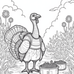 Turkey in a futuristic garden