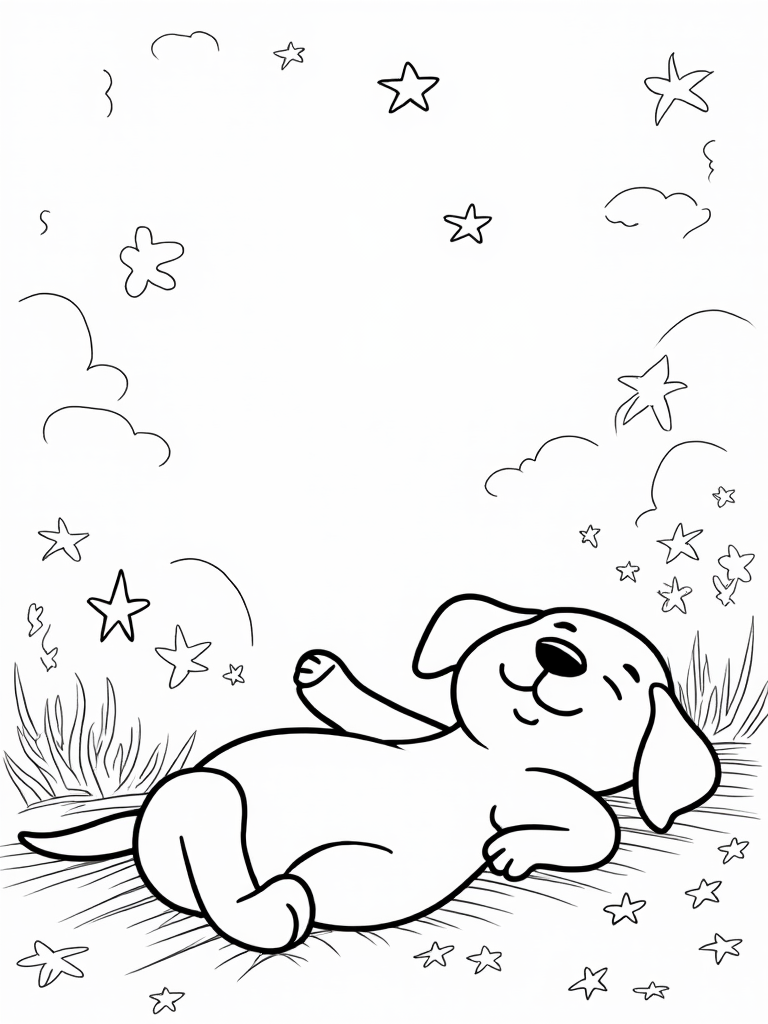 Puppy dreaming of adventure