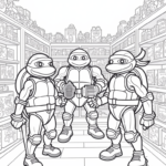 TMNT undercover agents in a toy store