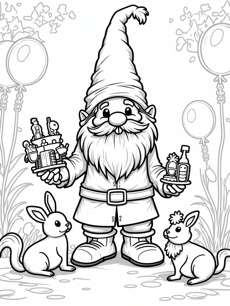 gnome coloring pages