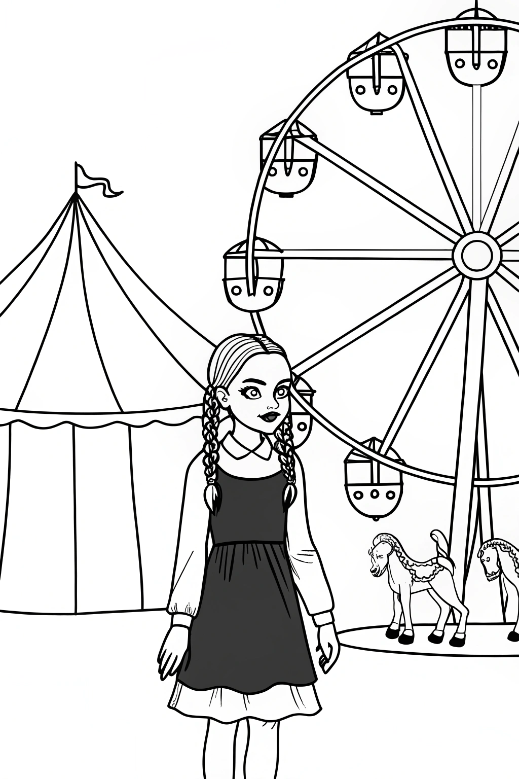 Wednesday Addams at the carnival
