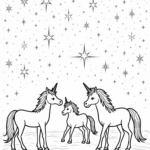Unicorns creating constellations