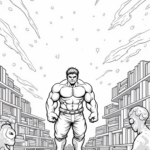 Hulk exploring a cosmic library