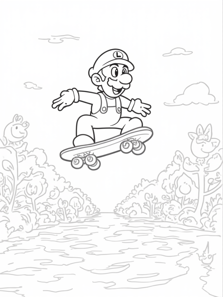luigi coloring pages