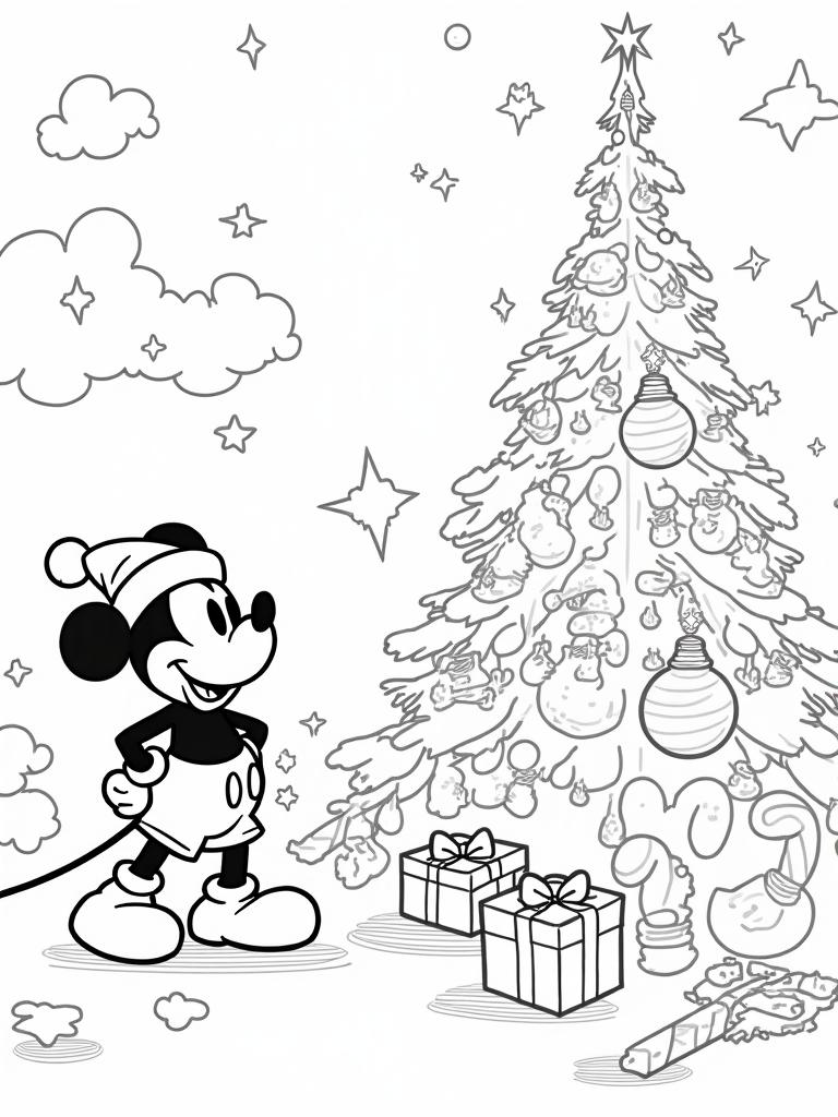 disney christmas coloring pages