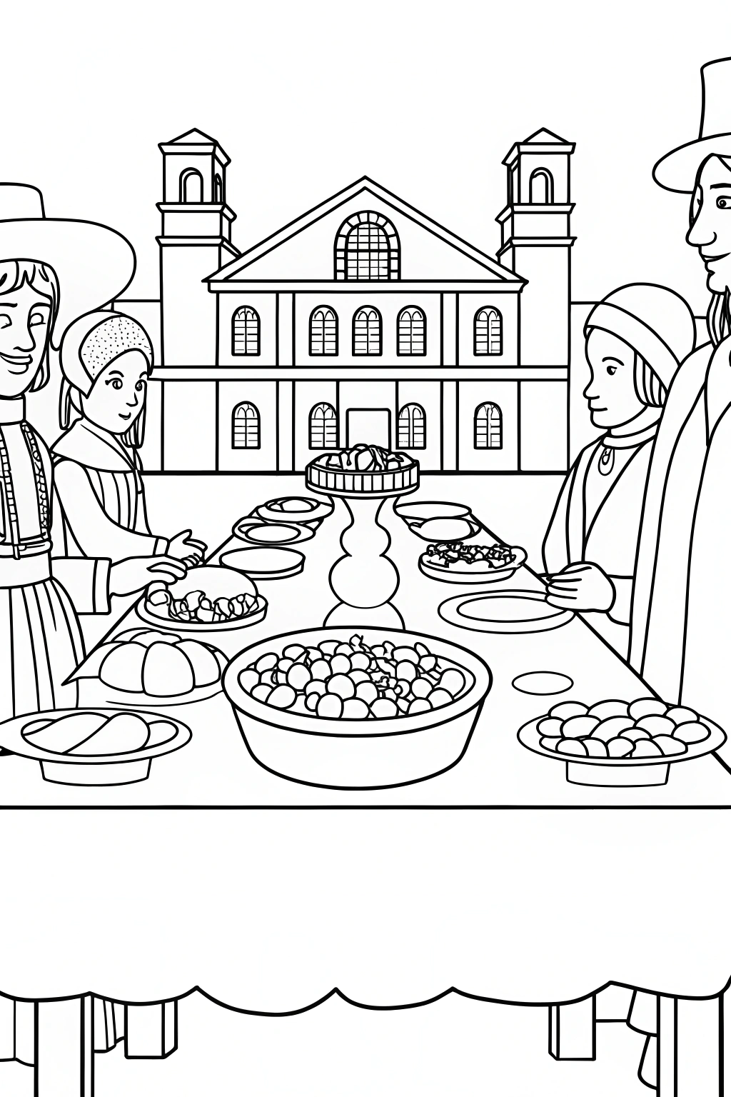 Thanksgiving time travelers feast