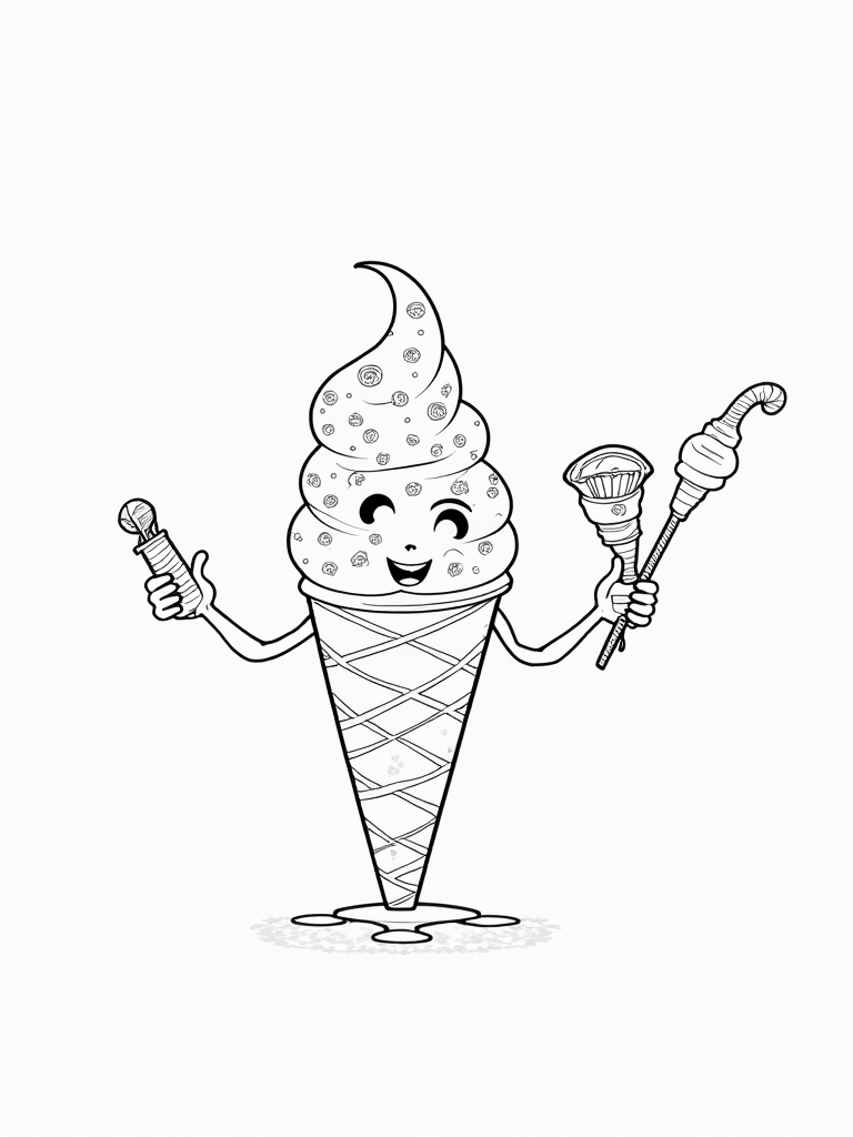 Ice cream cone concert conductor
