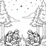 Teenage Mutant Ninja Turtles camping