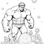 Hulk sculpting an asteroid