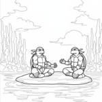 TMNT practicing mindfulness