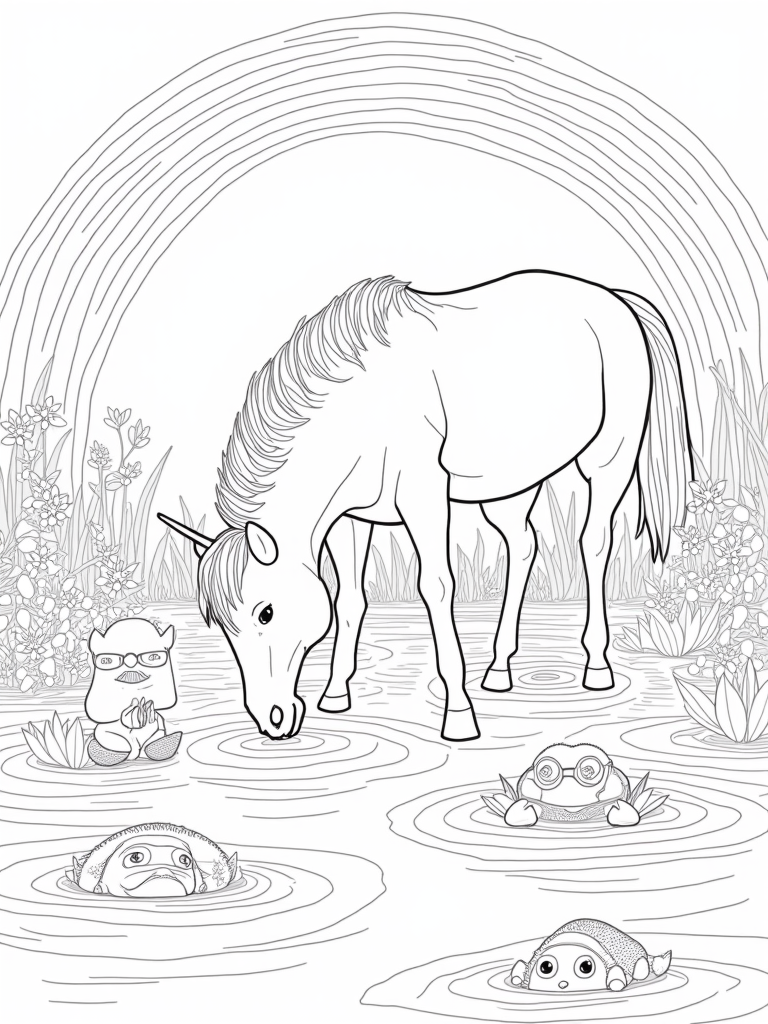 rainbow coloring pages