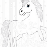 Unicorn at the magical carousel
